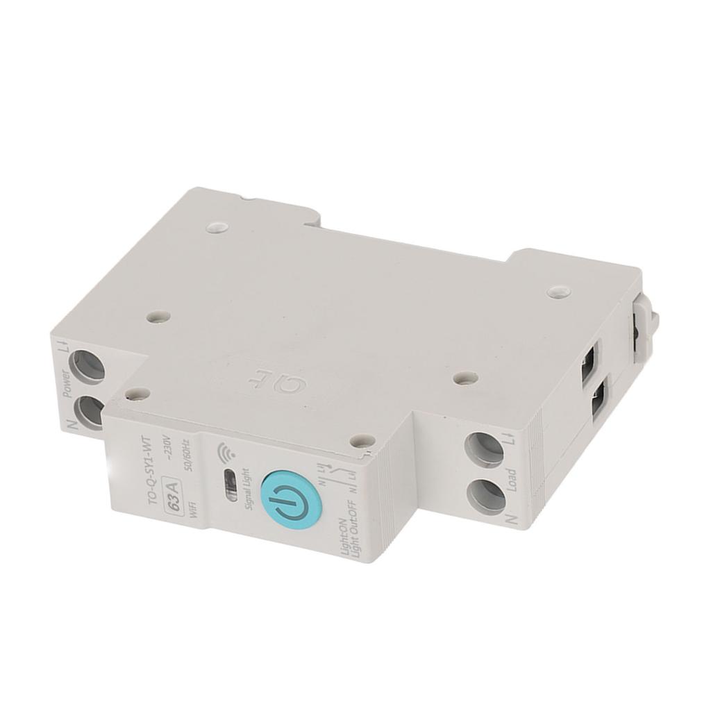 Din Rail stroomonderbreker Smart WIFI-schakelaar Draadloze mobiele telefoon Afstandsbediening 3 timingmodi Functie voor huishoudelijke apparaten Geschikt voor Smart Home (63A