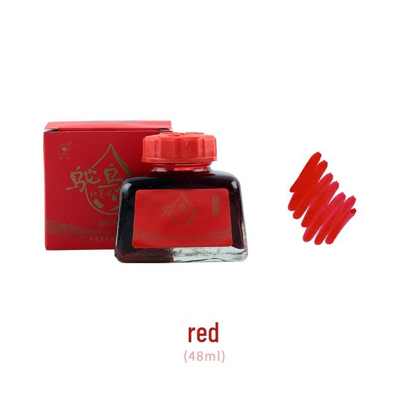 Ostrich Ink Series: Set of 3 Waterproof, Erasable Fountain Pen Inks - Red, Black, Pure Blue