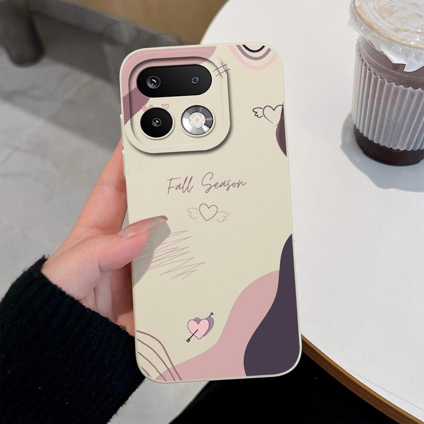 

For Realme 16 15 14 Pro Plus reno 15 pro C85 Pro A6X A96 A95 A94 A93 A92 A91 A83 A79 A78 Phone Case Love Heart Soft Liquid Silicone Lightweight Covers OPPO A72