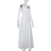 Vestido de outono europeu e americano para mulher, temperamento elegante, corte justo, cor sólida, linha A, comprimento [especificar comprimento, por exemplo, até ao joelho, longo]