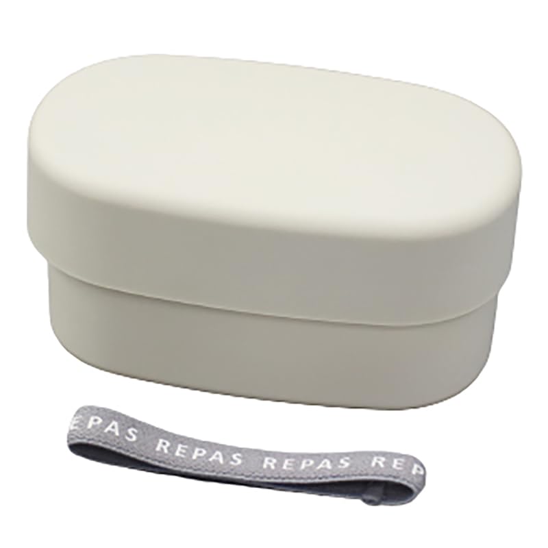 Arkadia Japan White Yamanaka Lacquerware Bento Made In Repas Lunch Microwave And Dishwasher Made In Box, 570Ml, Oval, Ivory, Japan, Box, Safe, Japan, M18028-2