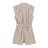 European and American Women's Clothing Popular with Belt Striped Shorts Jumpsuit