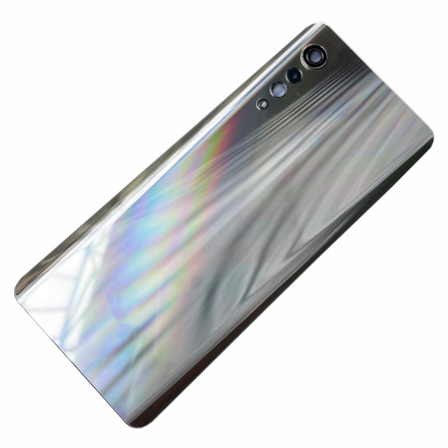 100% A+++ GLAS Für LG Velvet 5G G900 Glas Rückseite Akkuabdeckung Hintere Türverkleidung Gehäuse mit Linsenersatzteil silber