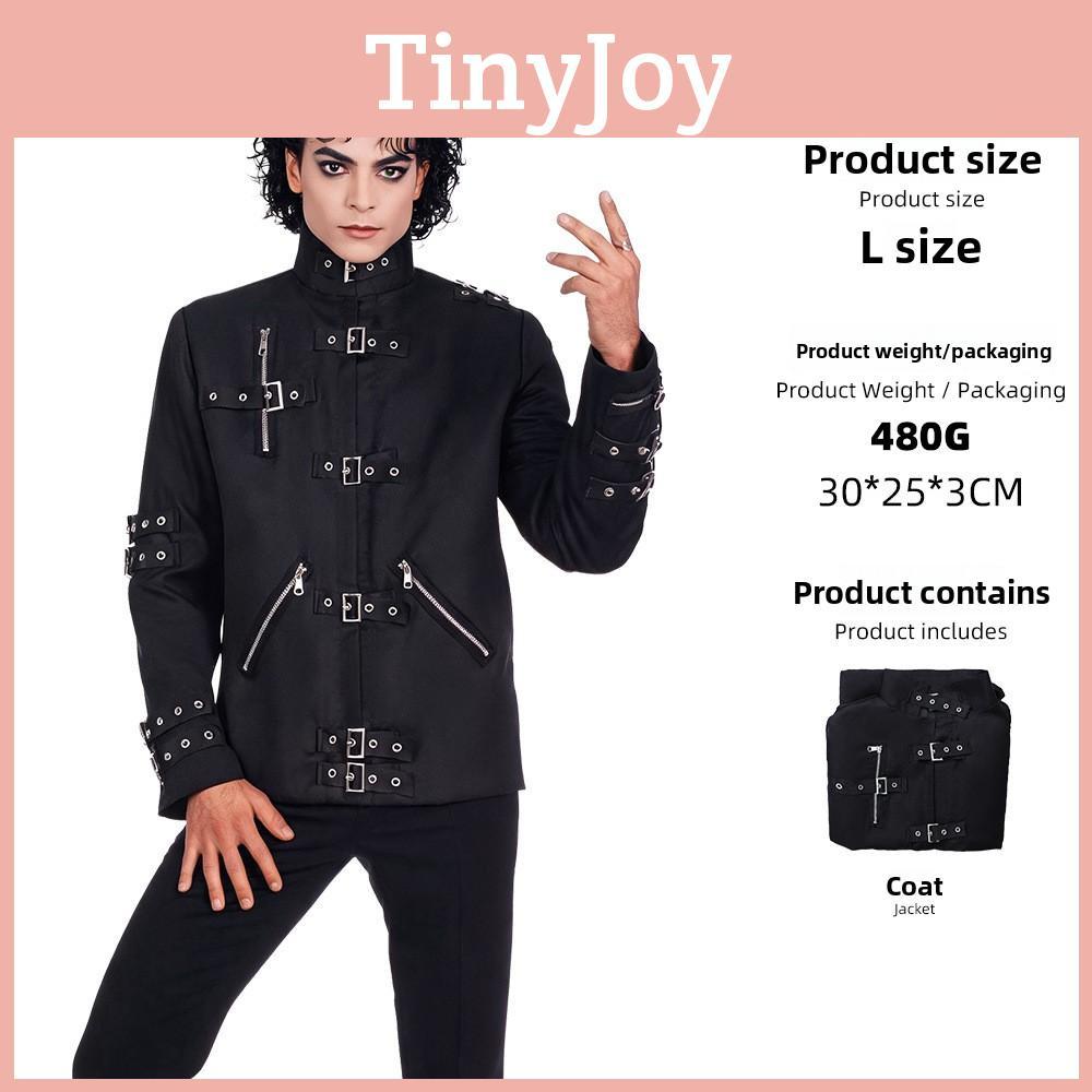 Giacca da Performance Stile Dark di Michael Jackson in Materiale Poliestere per Palco e Feste