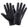 Winter Fleece-Lined Fingerless Suede Cycling Gloves - Men's & Women's Touchscreen Warm Sports Gloves