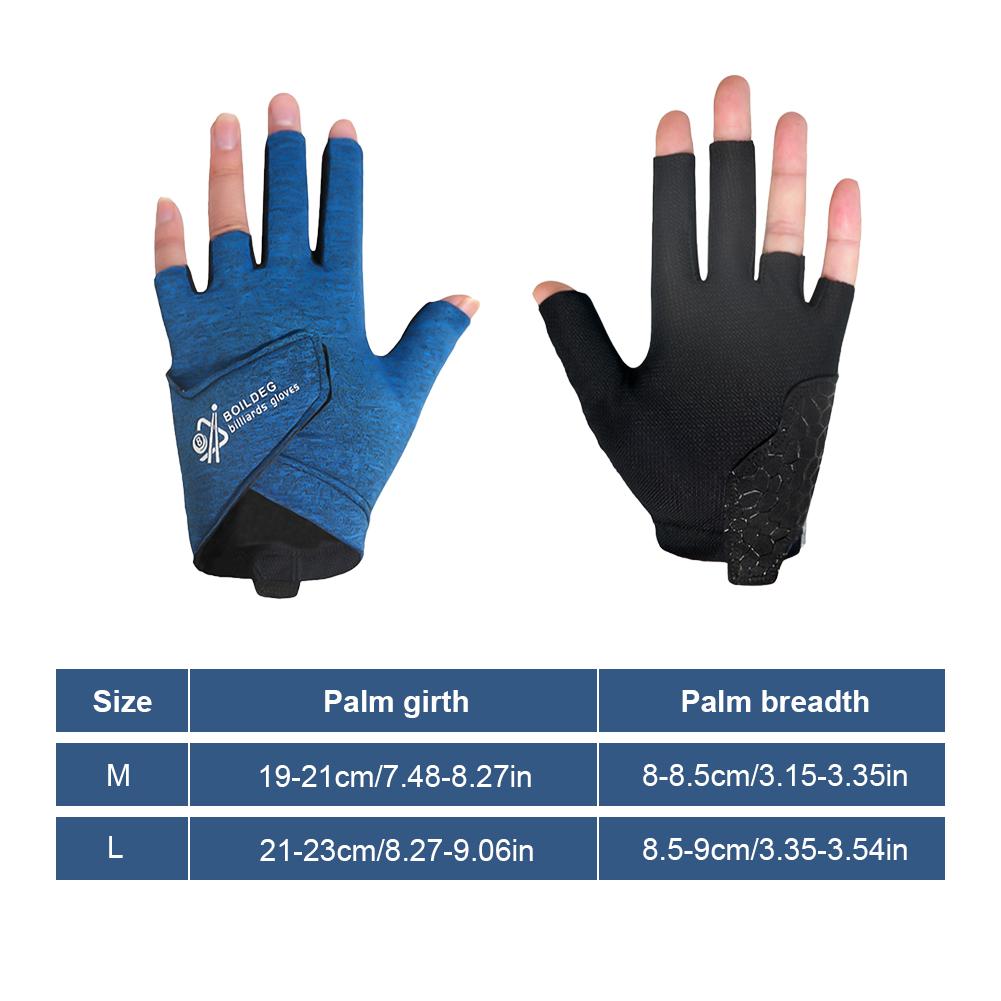 1PC Professional Billiards Gloves With Anti-Slip Pads Breathable And Sweat-Wicking Snooker Gloves Self-Adhesive Cloth Fixed For Left Hand