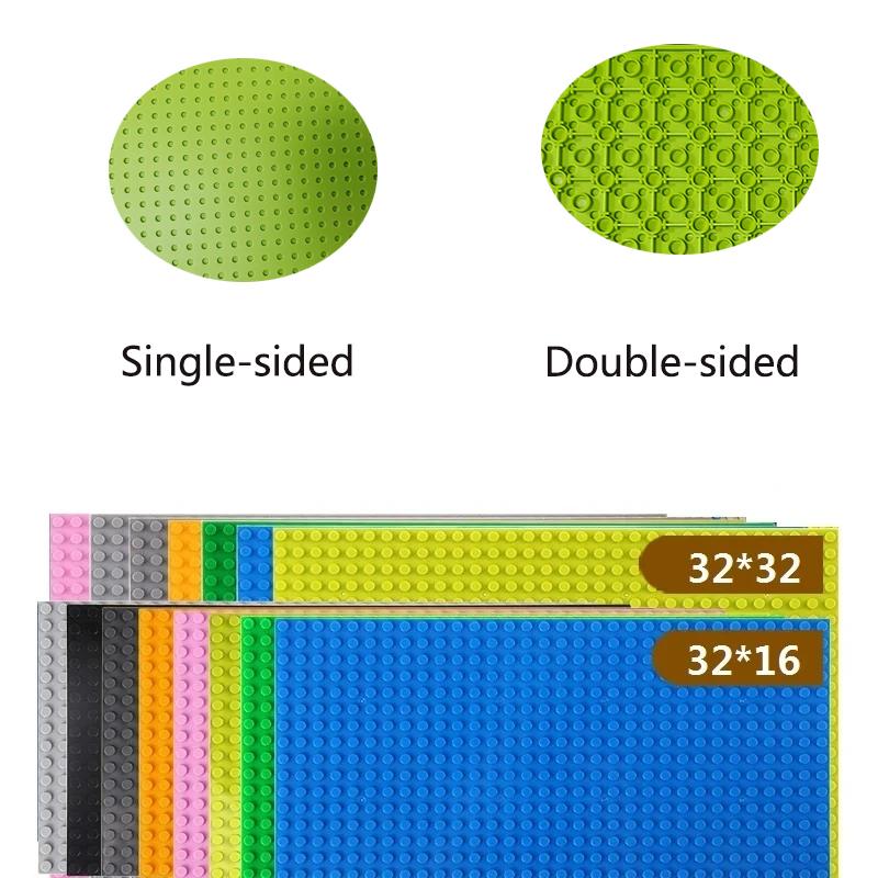 Non-Toxic Single Double Sided 32X32 16X16 16X32 Dots Classic Base Plates Blocks Diy Small Size Bricks Baseplates Construction Building Toy