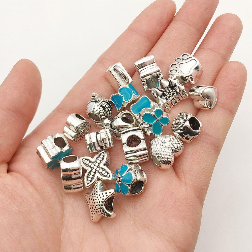 Blaues Cartoon Kinder Kristallarmband DIY Set - Handgemachtes Schmuck Geschenkset