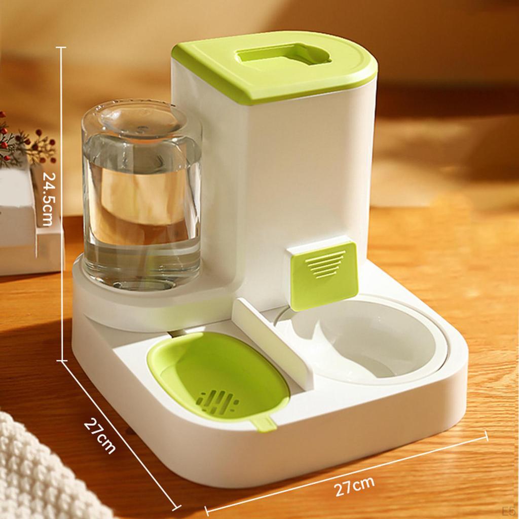 Automatic Cat Feeder Detachable Bowl Feeding Station Pet Supplies Container Portable and