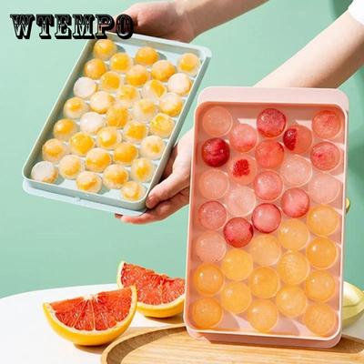 Round Silicone Ice Tray Freezer Easy Release Ice Jelly Pudding Maker Preservation Box Bar
