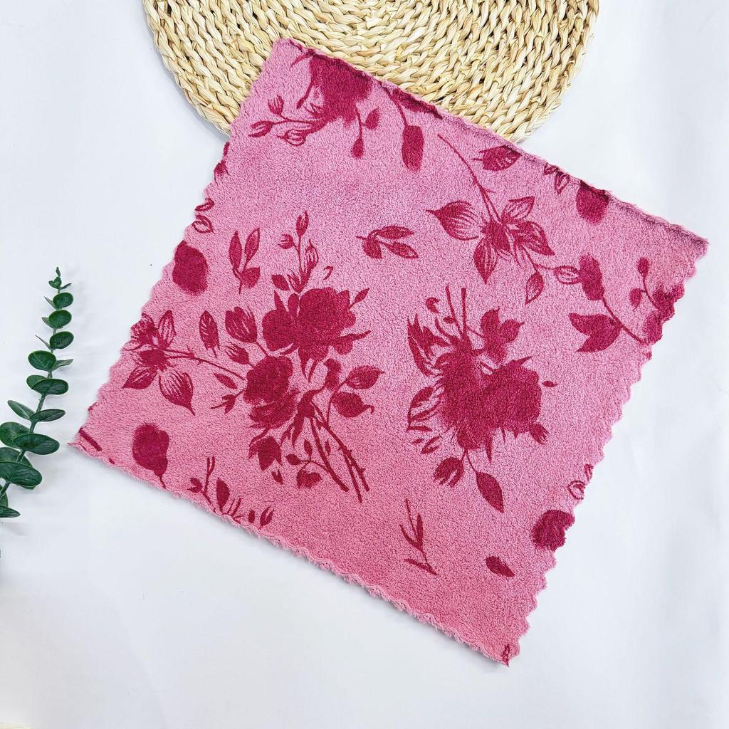 Coral Fleece Absorbent Kitchen Dishcloth - Small, Thick, Easy-to-Use Hand Towel for Dishwashing