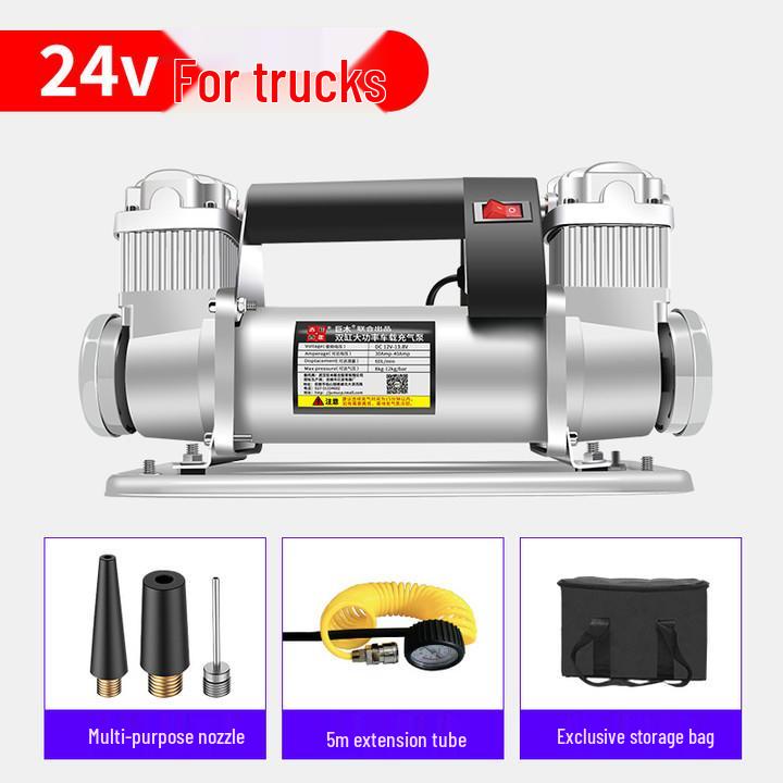 Jumu 480W High-Power Double Cylinder All-Metal Car Inflator for Off-Road and Sand Play