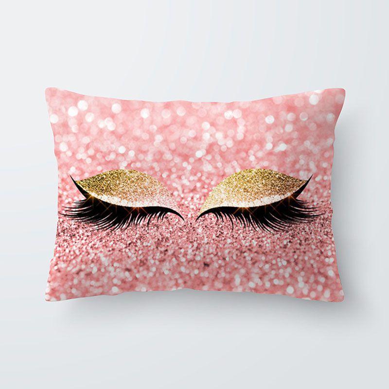 Elegantly Designed Eyelash Pattern Pillow Cover For Stylish Sofa And Seat