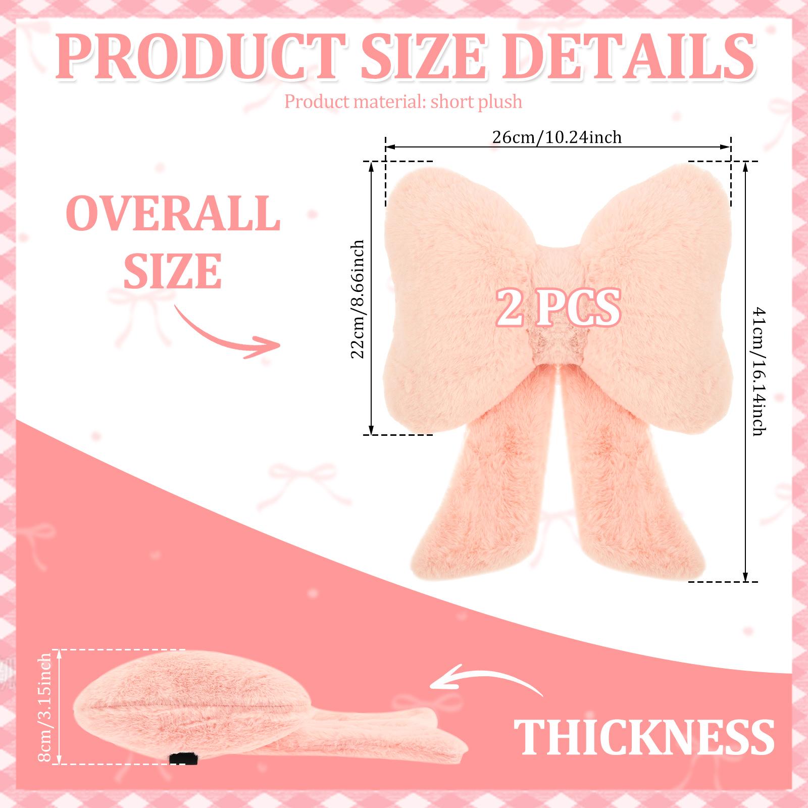 2Pcs Bowknot Car Headrest Lovely Auto Seat Head Support Neck Protector Cushion Four Seasons Universal Car Interior Decoration