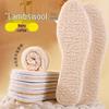 Extra Thick Fleece-Lined Lambswool Insoles - Warm, Soft, Sweat-Absorbent, Cold-Proof, Cut To Size