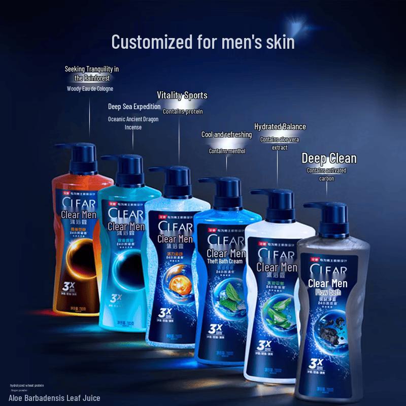 CLEAR Men's Icy Cool Refreshing Oil Control Shower Gel