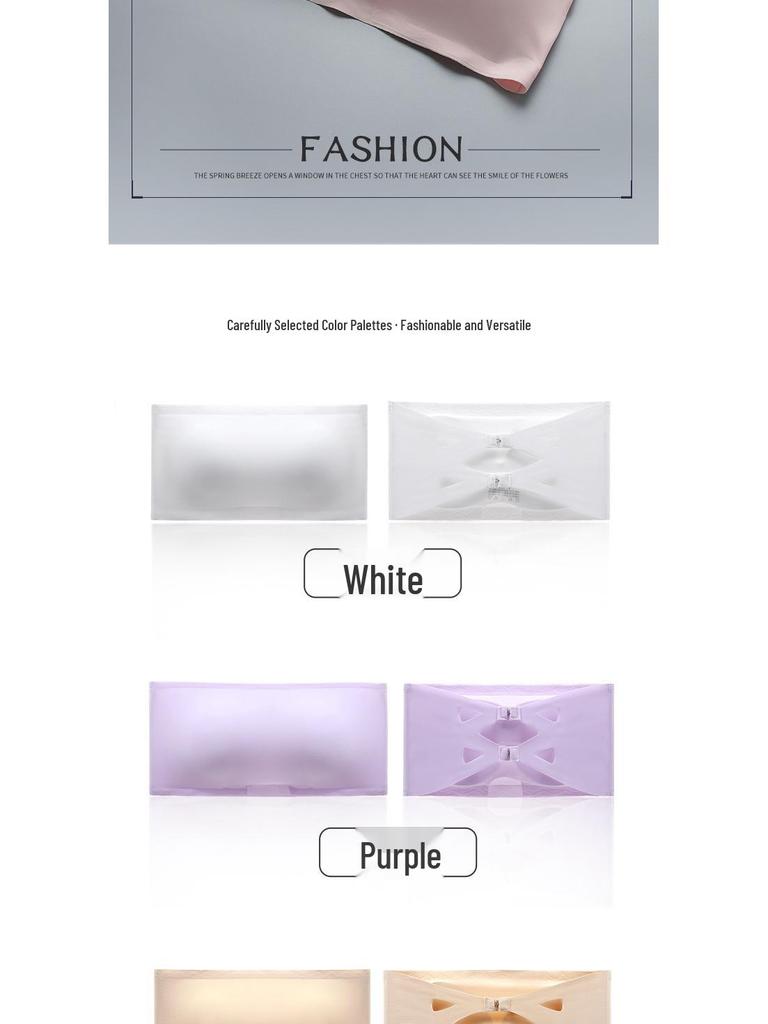 Top-Selling Strapless Anti-Slip Ice Silk Seamless Backless Bra with Chest Pads
