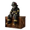 Fire Suit Skeleton Table Figurine Multi-Purpose Firefighter Tribute Statues Bookshelf Decor Ornament Gift for Friends