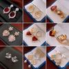 Real Gold Electroplated Silver Needle Zircon Love Earrings Light Luxury High-end Stud Earrings Niche Earrings Women