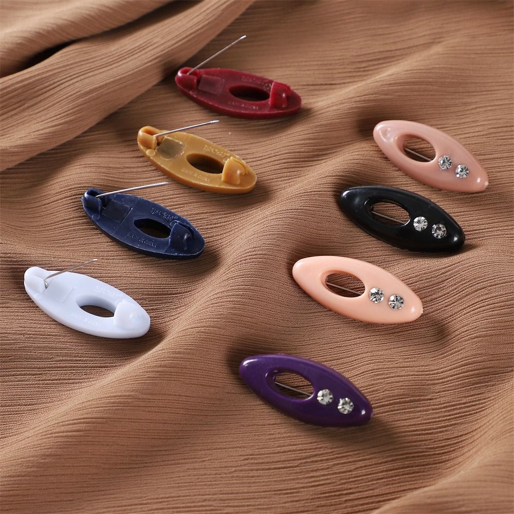 

12pcs/set Oval Cross-Border Neck Clip Plastic Simple Outdoor b