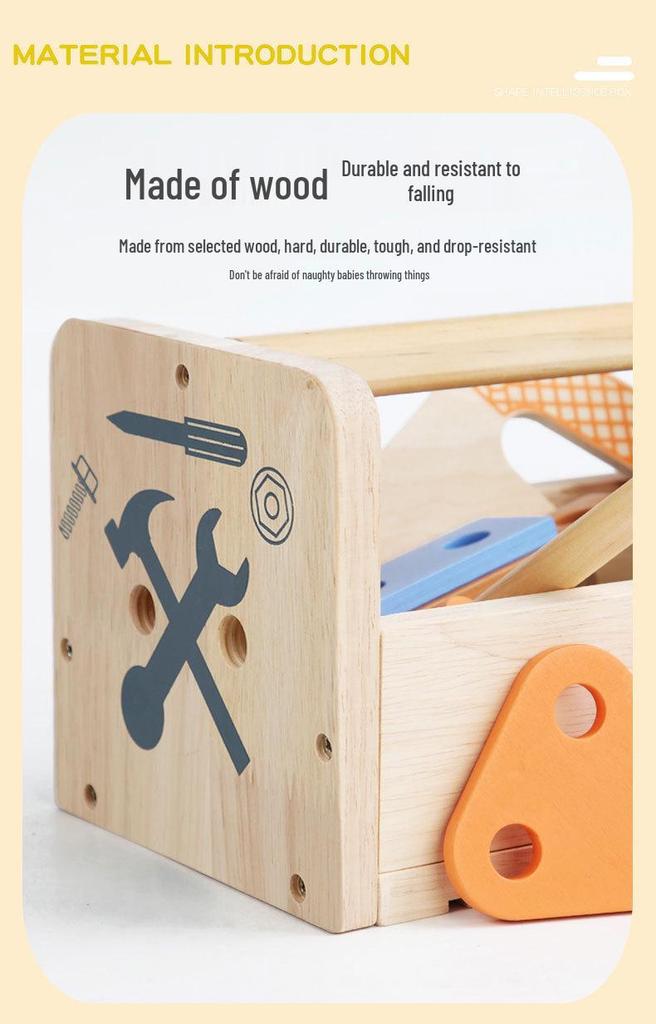 Children's Wooden Tool Bench Set - Educational Assembly Toy Kit