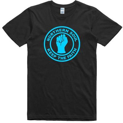 Camiseta Hombre Northern Soul 1970's Múltiple Elección Logo Música Corte Normal T Shirt