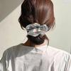 Y2k Scrunchies Metal Silver Color Medium Size Hair Tie Sweet Simple Elastic Hair Band Women Hair Accessories Daily Headwear
