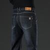 Jeans da Uomo Invernali a Vita Alta Larghi Dritti in Velluto - Pantaloni Comodi di Qualità per Papà di Mezza Età