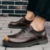 Markowe Oddychające Męskie Oksfordy Najwyższej Jakości Buty Wizytowe Męskie Płaskie Modne Skórzane Casualowe Buty Męskie