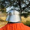 Medieval Knight Steel German Sallet Helmet With Long Tail- Larp Knight Costume Cosplay & Roleplay