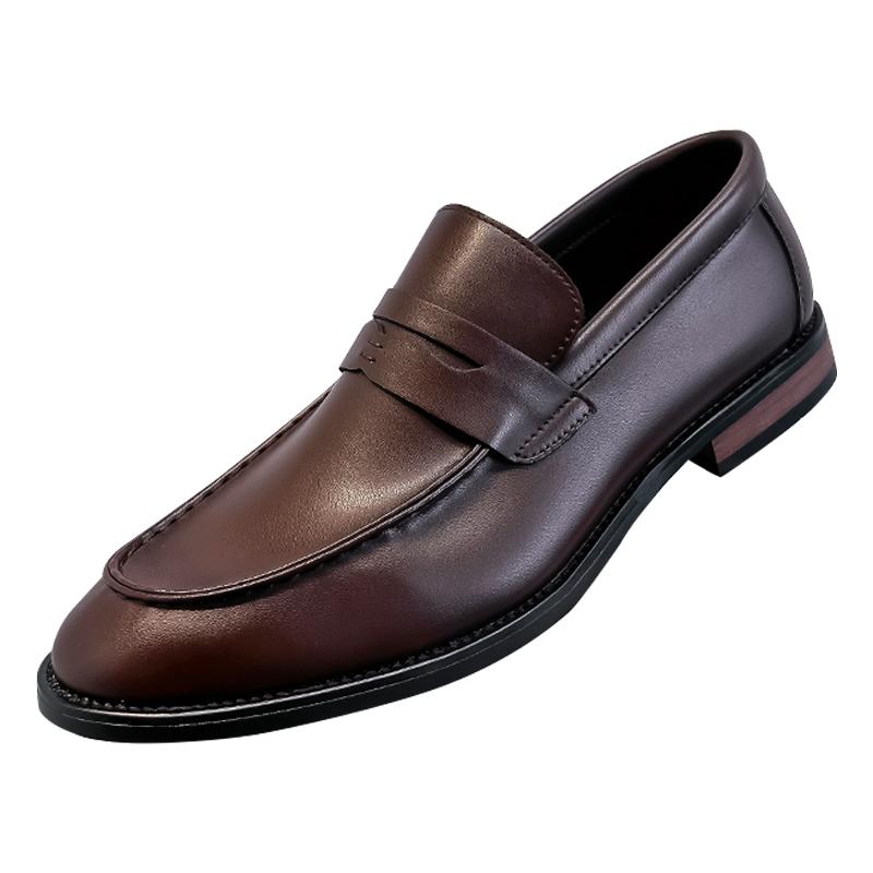 

Модные удобные мужские лоферы на мягкой подошве, слипоны, универсальная повседневная деловая обувь для вождения, мужские формальные кожаные туфли, мокасины 46 коричневый