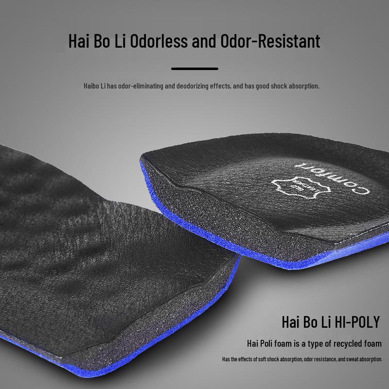 Férfi valódi marhabőr párnázott sporttalpbetétek - Légáteresztő, izzadságelnyelő, antibakteriális és kényelmes.