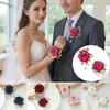2PCS/Set Corsage Bridesmaid Accessories Party Jewelry Bridal Artificial Rose Gorgeous Wrist Corsage Elegant Multi-Color
