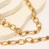 MamacitaSlay 316L Stainless Steel Geometric Bracelet Necklace 18K Gold Plated Waterproof Jewelry Set Women's Unique Accessories