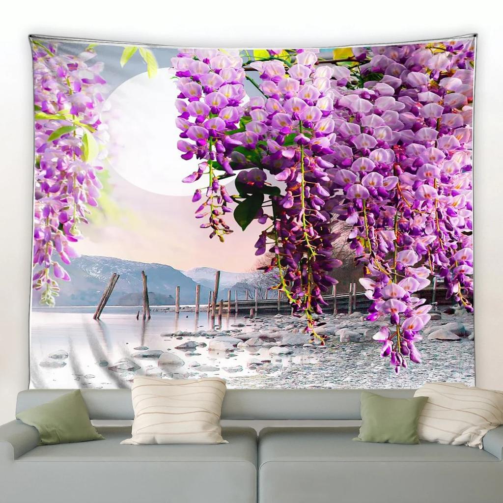 Spring Garden Flowers Wall Decor Tapestry Home Living Room Tapestry