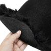 Halloween Beanie Witch Hats Women Plush Trim Wide Brim Pointed Cap Masquerade Cosplay Party Hats Costume Accessory Multi-color Optional