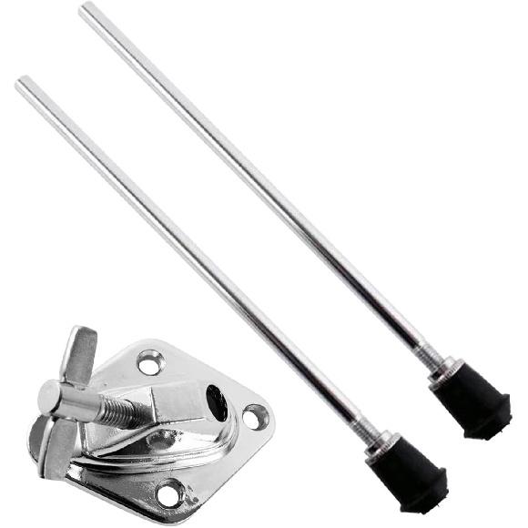 Bass Drum Legs Drum Stands Leg Professional Stable Anti Skid, Metal, Bass Drum Feet for Precussion Instrument Drum Replace, 1 Set