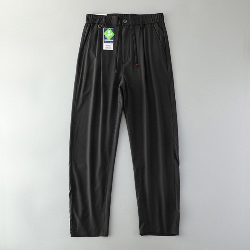 Elastic Ice Silk Thin Straight Export Men's Trousers