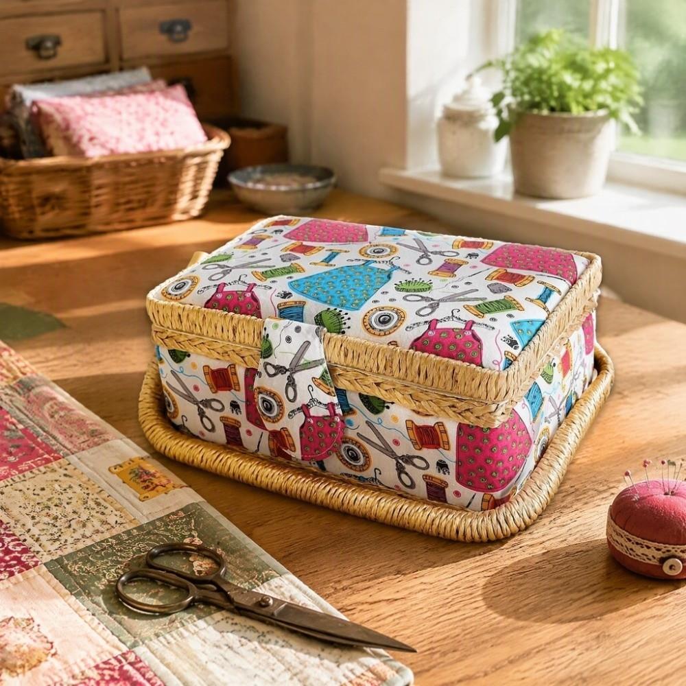 Kit Included Fabric Sewing Basket Storage Box Design Crafting Storage Box For Kids