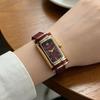 New Women Watch H Rectangular Dial Luxury Gift Wristwatch Fashion Leather Strap Lock Shaped Watch