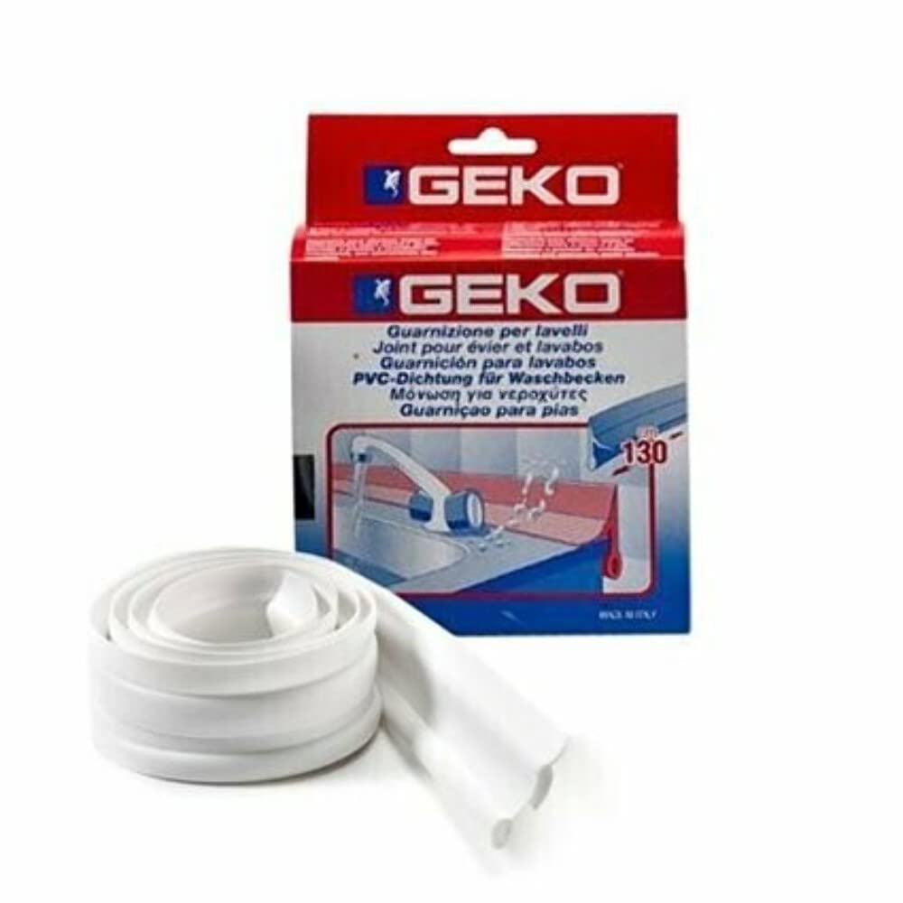 guarnicion pvc para lavabos - fregaderos blanco 130cm