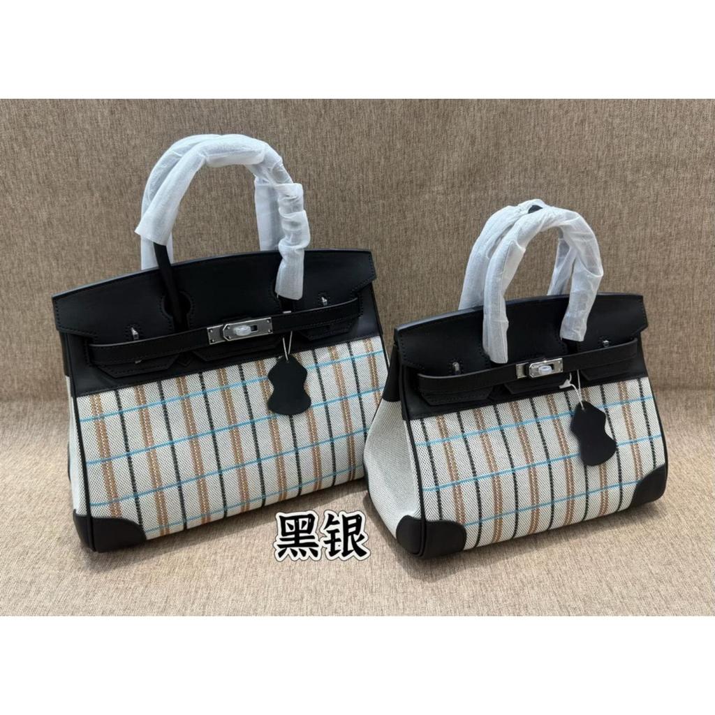 2026 Neue Leder Damen Tasche Canvas Stickerei Kontrastfarbe, Vielseitige Premium Spleißung Umhängetasche