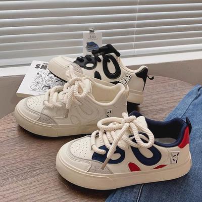 Original Design, Panda Little White Shoes, New Fashionable Versatile Super Fire Round Head Student Casual Board Shoes In Autumn 2025