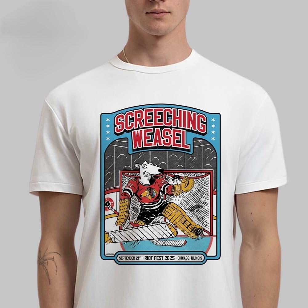 Screeching Weasel Riot Fest 2025  Chicago  On Sept 21 2025 Chicago Print T-Shirt Unisex T-Shirt L