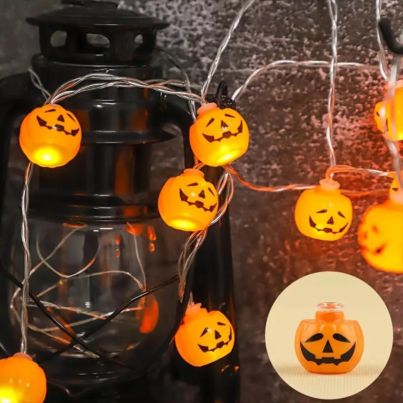 1PC 10/20 LED Halloween Mini Pumpkin String Lights Battery Operated Decorative Lights For Home Indoor Bedroom Party Decoration