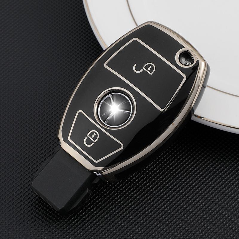 TPU Car Remote Key Cover Case Shell Fob for Mercedes Benz BGA AMG W203 W210 W211 W124 W202 W204 W205 W212 W176 Car Accessories