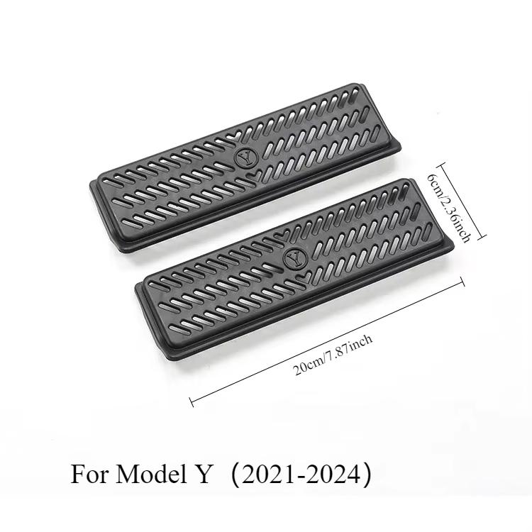 Under Seat Air Outlet Cover for Tesla Model 3 Y Anti Dust Blocking Protection Vent Case 2pcs Car Tidying Accessories 2025-2025