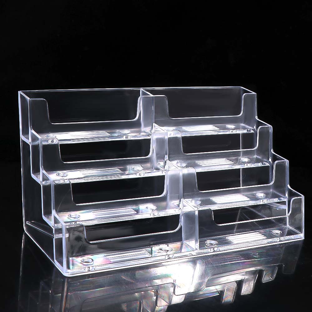 Transparenter Visitenkartenbox-Displayhalter Visitenkarten-Aufbewahrungsbox Organisationsständer