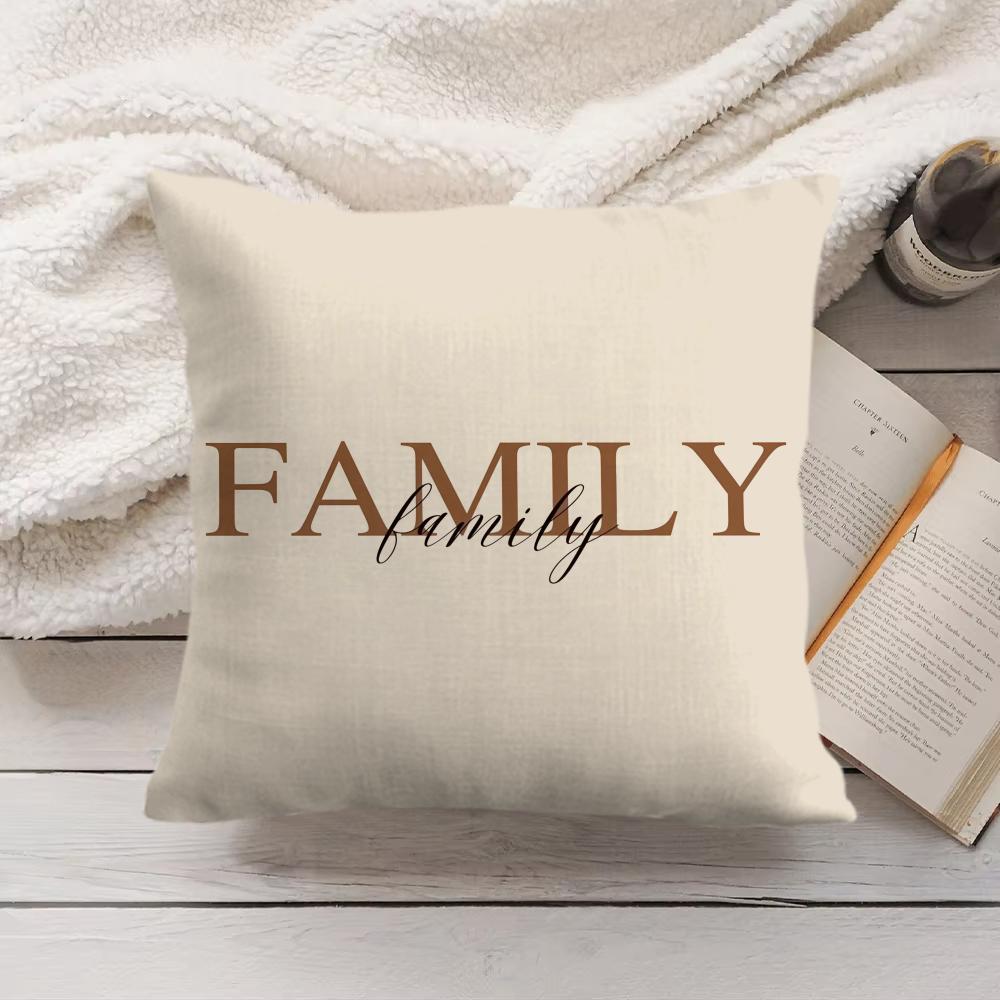 Simplicity Pattern Love Cushion Cover Silky Short Plush Invisible Zipper Dustproof Sofa Pillow Case For Home Decor