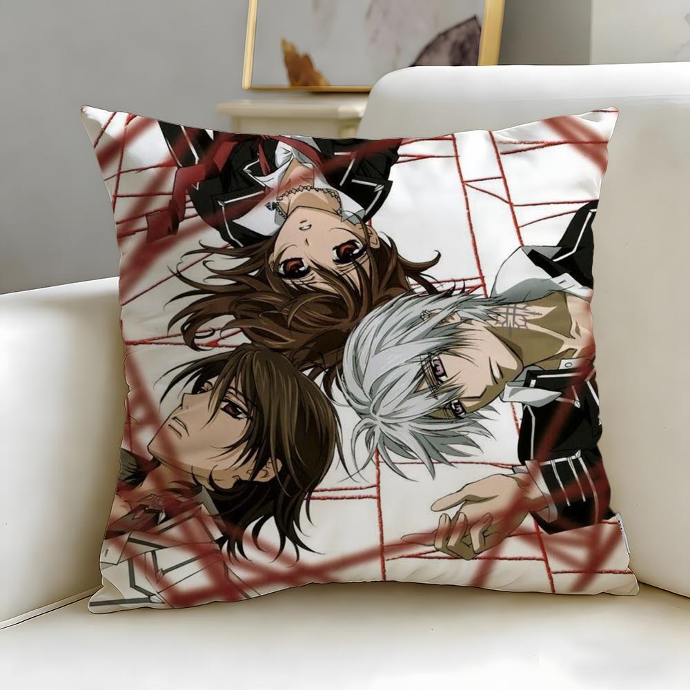 classic anime Vampire Knight Cushion Cover Soft & Easy-Wash Pillow Case – Versatile for Couch, Bed, Travel and Office